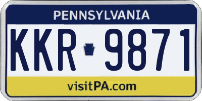PA license plate KKR9871