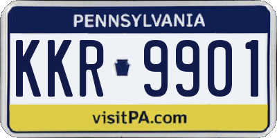 PA license plate KKR9901