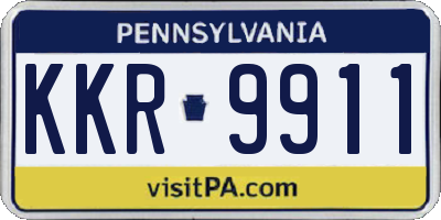 PA license plate KKR9911