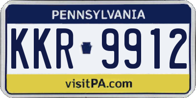 PA license plate KKR9912