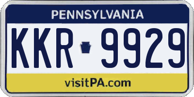 PA license plate KKR9929