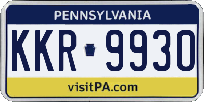 PA license plate KKR9930