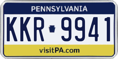 PA license plate KKR9941