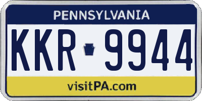 PA license plate KKR9944