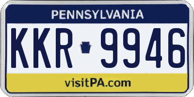 PA license plate KKR9946