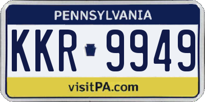 PA license plate KKR9949