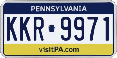 PA license plate KKR9971