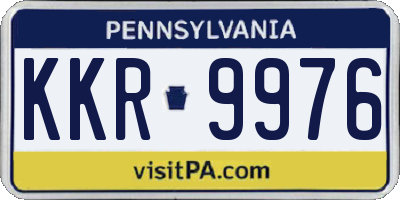 PA license plate KKR9976
