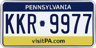 PA license plate KKR9977
