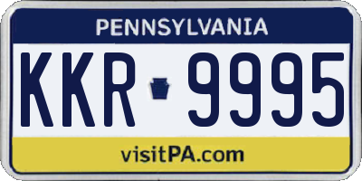 PA license plate KKR9995