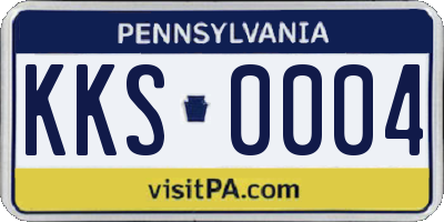 PA license plate KKS0004