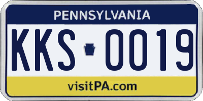 PA license plate KKS0019