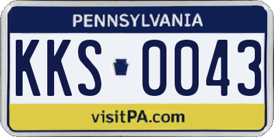 PA license plate KKS0043
