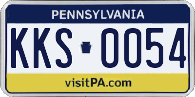 PA license plate KKS0054