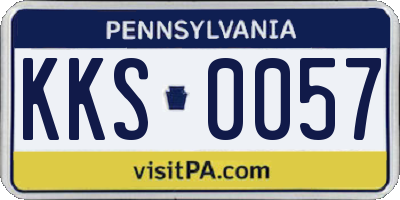 PA license plate KKS0057
