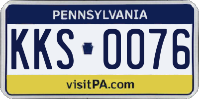 PA license plate KKS0076