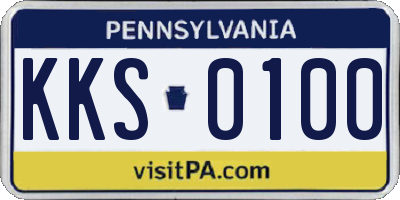 PA license plate KKS0100
