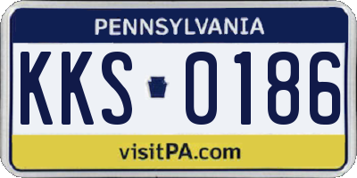 PA license plate KKS0186