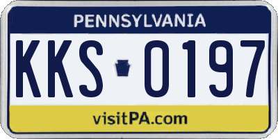 PA license plate KKS0197