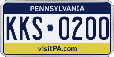 PA license plate KKS0200