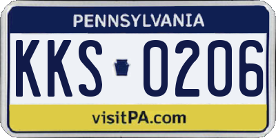 PA license plate KKS0206