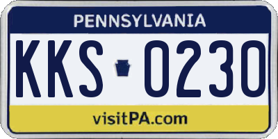 PA license plate KKS0230