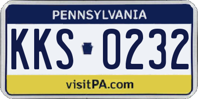 PA license plate KKS0232