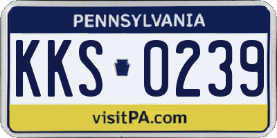 PA license plate KKS0239