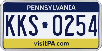 PA license plate KKS0254