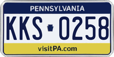 PA license plate KKS0258