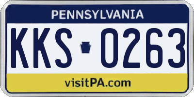 PA license plate KKS0263