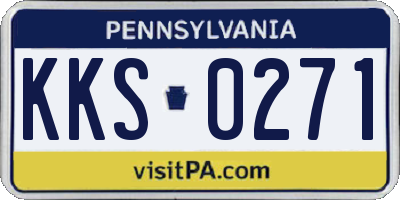 PA license plate KKS0271