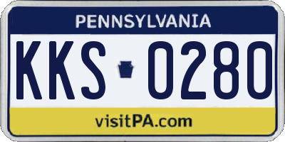 PA license plate KKS0280
