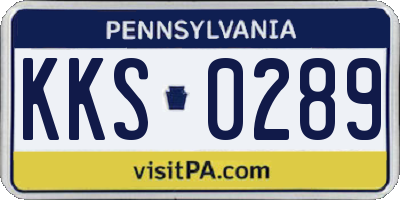 PA license plate KKS0289
