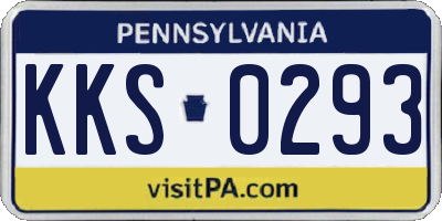PA license plate KKS0293