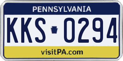 PA license plate KKS0294