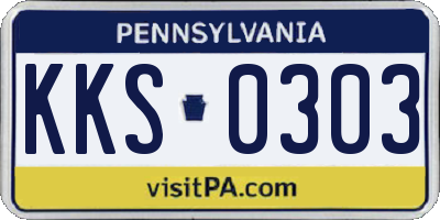 PA license plate KKS0303