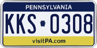 PA license plate KKS0308