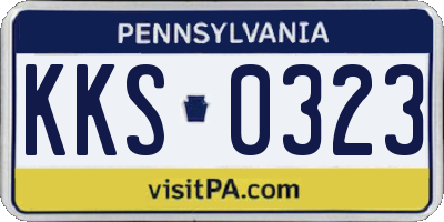 PA license plate KKS0323