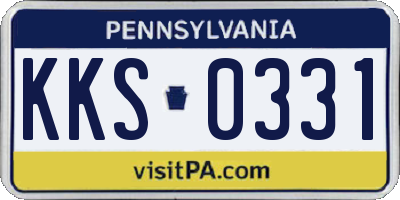 PA license plate KKS0331