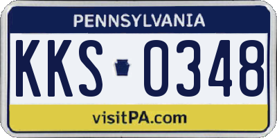 PA license plate KKS0348