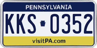 PA license plate KKS0352