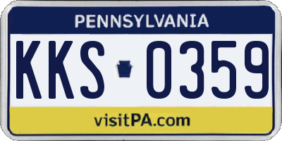 PA license plate KKS0359