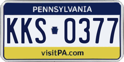 PA license plate KKS0377