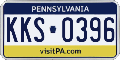 PA license plate KKS0396