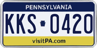 PA license plate KKS0420