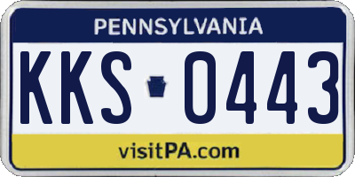 PA license plate KKS0443