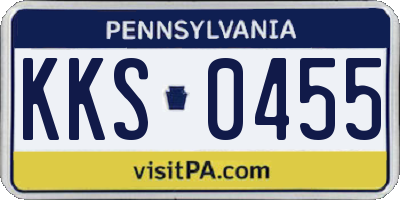 PA license plate KKS0455