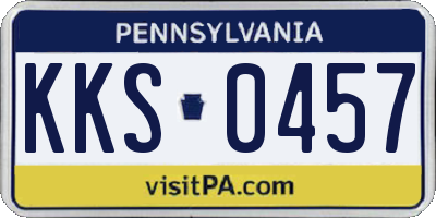 PA license plate KKS0457