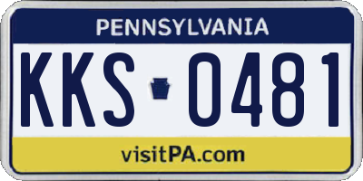 PA license plate KKS0481